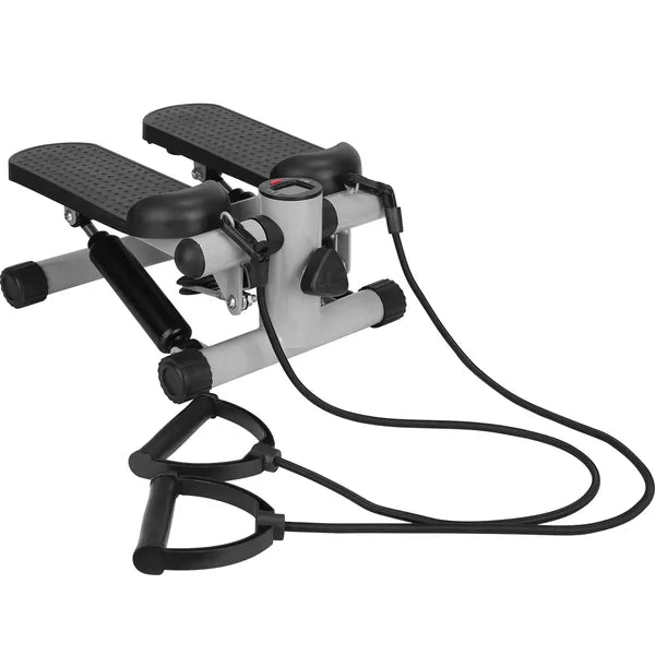 Mini Fitness Stepper With 2 Resistance Bands LCD Monitor Max 330.7LBS