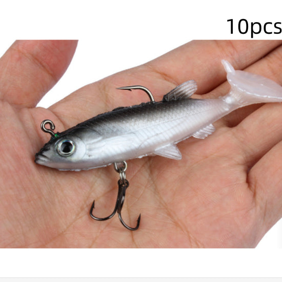 Soft bass bait lead hook fish