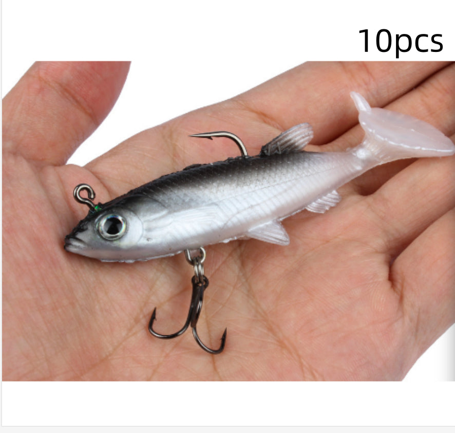 Soft bass bait lead hook fish