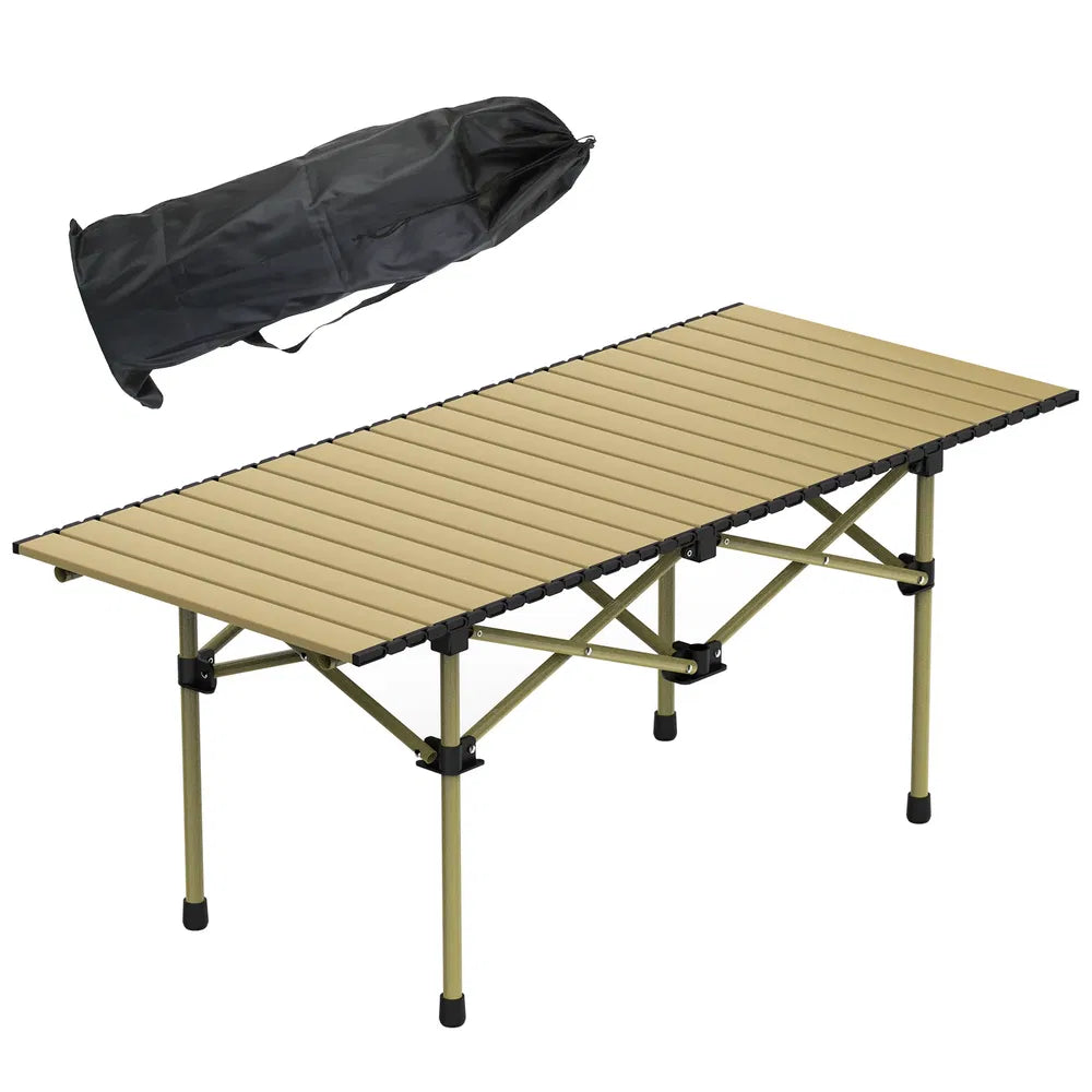 Folding Camping Table Lightweight Carbon Steel with Carry Bag Heavy Duty for Outdoor Beach Backyard Party Patio Camping Hiking BBQ Picnic Fishing