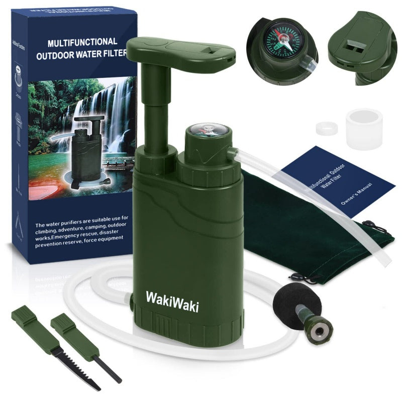 Hand Water Purifier Survival Gear 4-Stage Portable Water Filter Survival