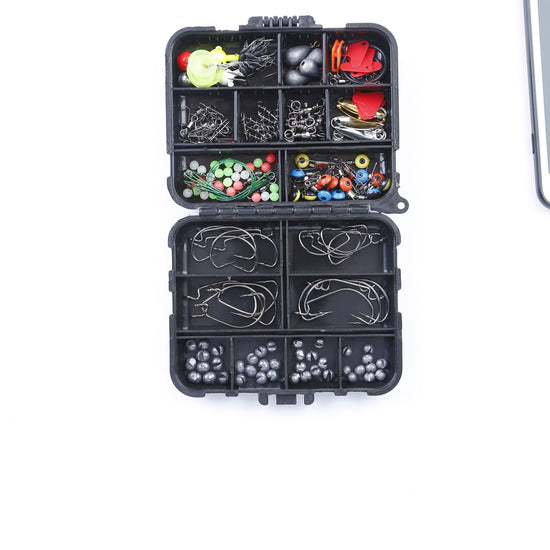 188Pcs Fishing Accessory Kit Portable Fishing Set Including Jig Hooks Sinker Weights Spoon Lure Removable Split Shot With Tackle Box