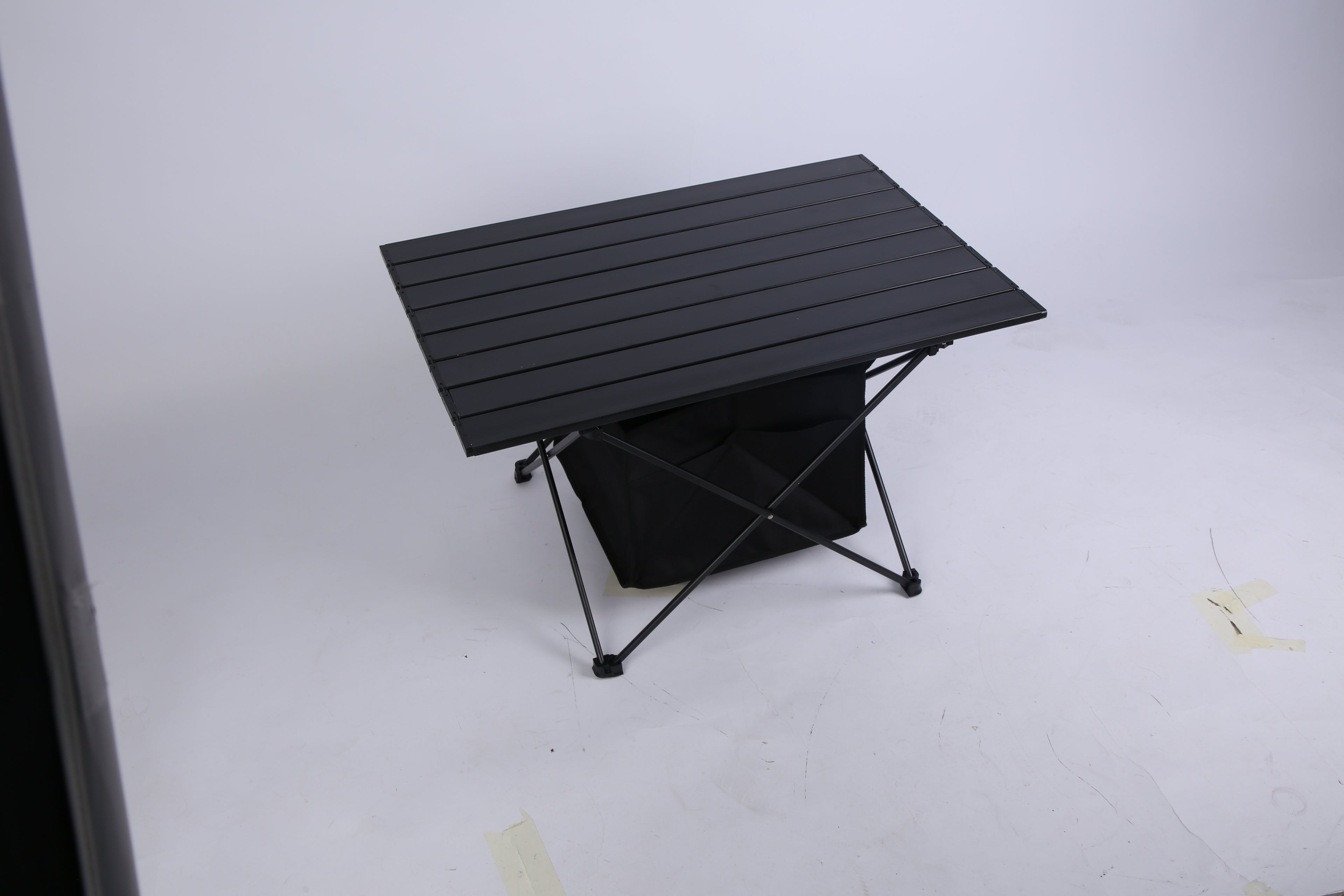 1Pc Foldable Camping Table With Storage Basket Rustproof Portable Aluminum Alloy Roll-Up Camping Table With Carrying Bag For Camping Hiking BBQ Picnic Fishing