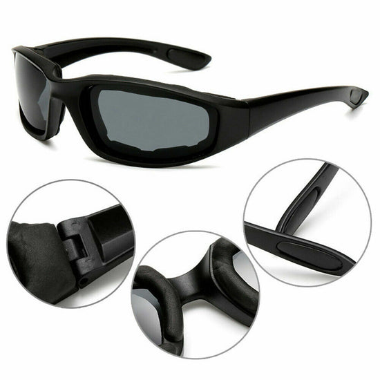 Cycling Sunglasses Chopper Outdoor Sports Glasses UV400 Protection For Fishing Driving Glasses Windproof Gray Lens 3 Pack