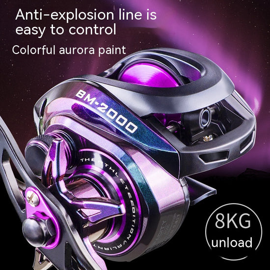 Colorful Strong Magnetic Brake Water Drop Fishing Reel