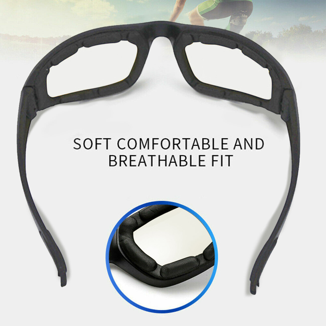 Cycling Sunglasses Chopper Outdoor Sports Glasses UV400 Protection For Fishing Driving Glasses Wind Resistant Clear Yellow Gray Lens 3 Pack