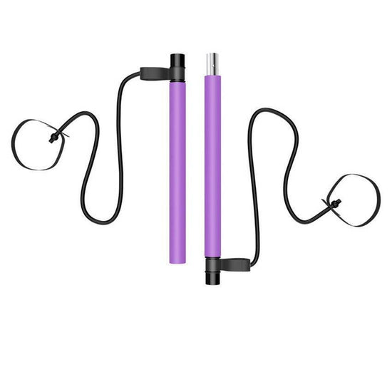 Pilates Stick Home Fitness Exercise Foot Pedal Resistance Band