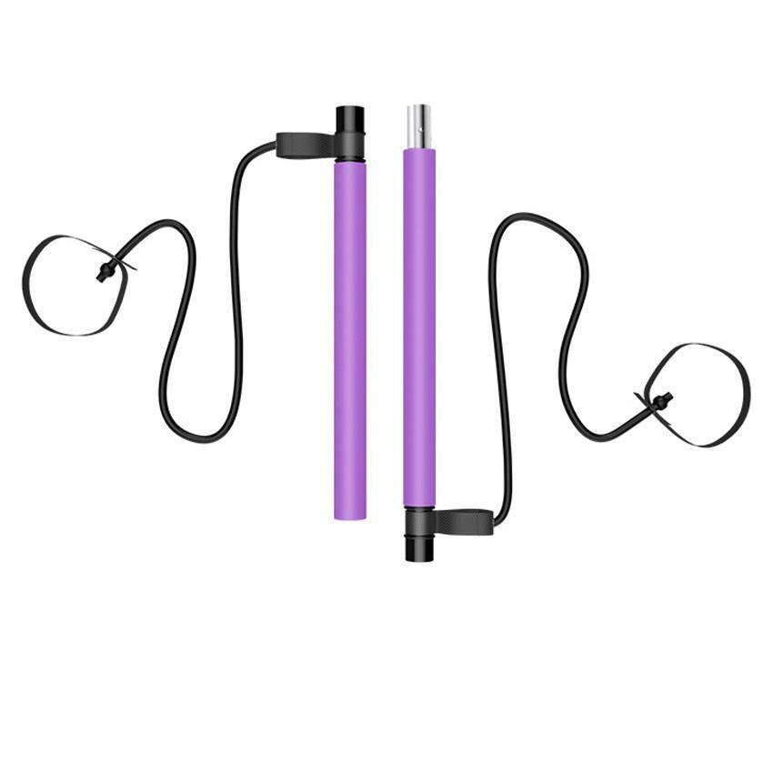 Pilates Stick Home Fitness Exercise Foot Pedal Resistance Band