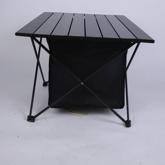1Pc Foldable Camping Table With Storage Basket Rustproof Portable Aluminum Alloy Roll-Up Camping Table With Carrying Bag For Camping Hiking BBQ Picnic Fishing