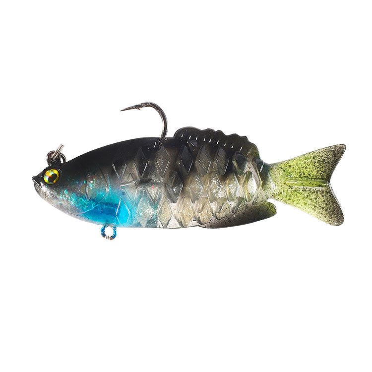 Soft Shad Bait Ultrasoft Multisection Silicone Jig Dark Sleeper Swimbait For Bass Fishing