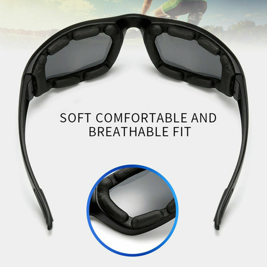 Cycling Sunglasses Chopper Outdoor Sports Glasses UV400 Protection For Fishing Driving Glasses Windproof Gray Lens 3 Pack