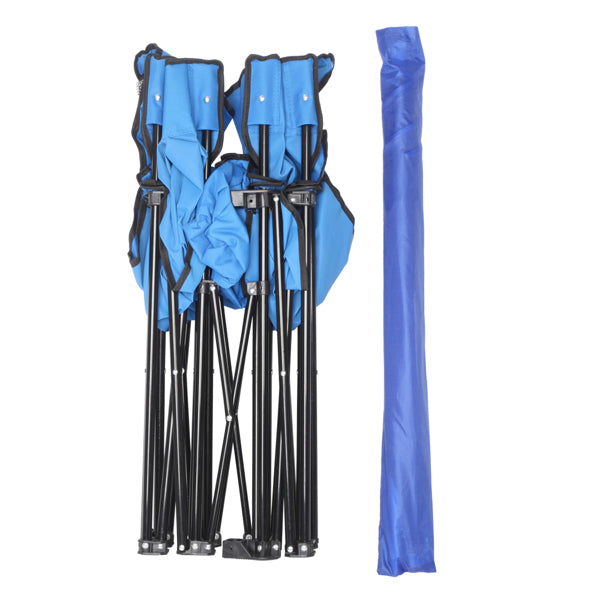 Outdoor Beach Chair with Umbrella in Blue