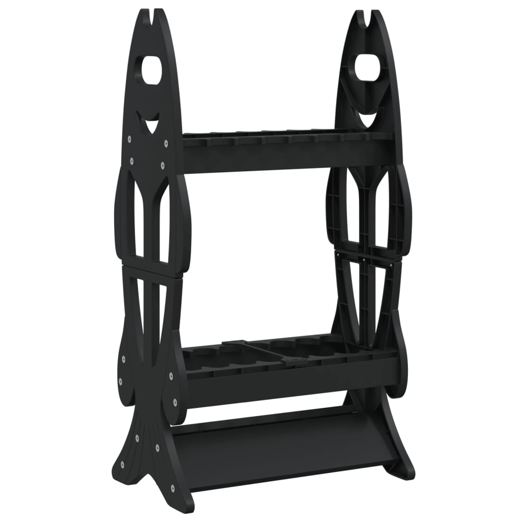 Rod Stand for 16 Fishing Rods, Black