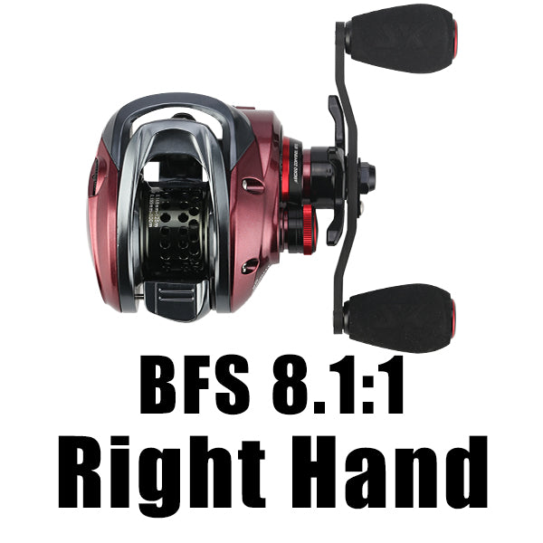 Red Fox BFS 7.2:1 and 8.1:1 Shallow Line Cup Baitcasting Reel