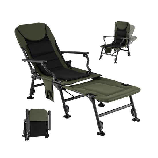 Oversized Foldable Lounge Chair With Detachable Footrest