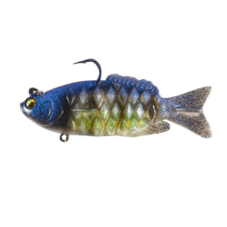 Soft Shad Bait Ultrasoft Multisection Silicone Jig Dark Sleeper Swimbait For Bass Fishing